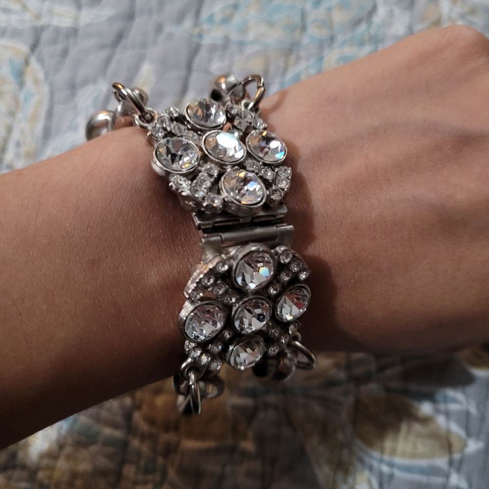 CAMILLE K rhinestone chunky  bracelet